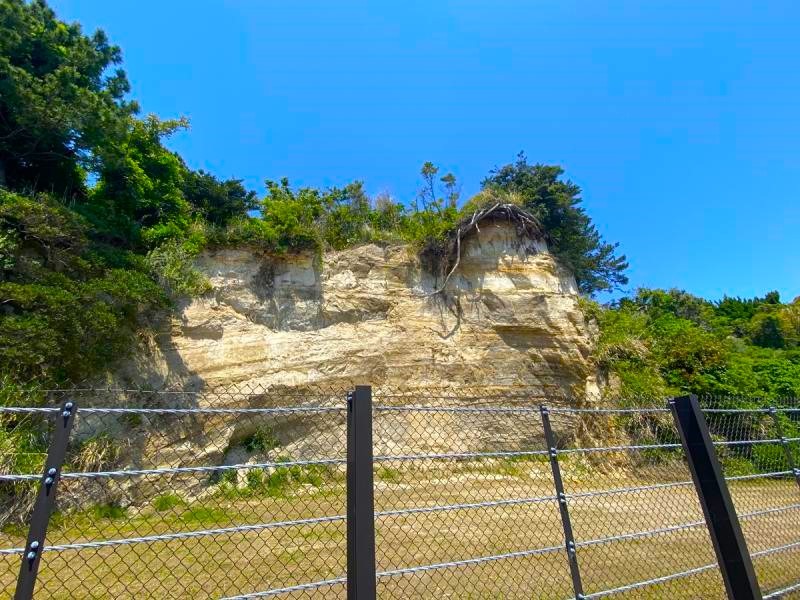 県指定天然記念物コンボリュートラミナ「姫島の地層褶曲」